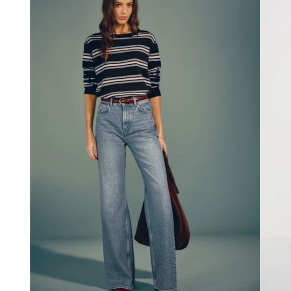 Cary High Rise Slouchy Wide Leg Jeans - 30